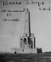 Monument to Mussollini - now destroyed by an earthquake